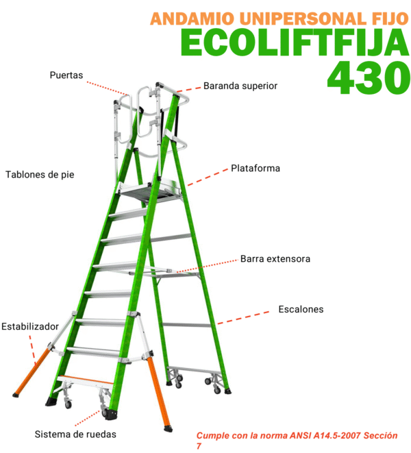 ANDAMIO ECOLIFT 430 FIJO UNIPERSONAL